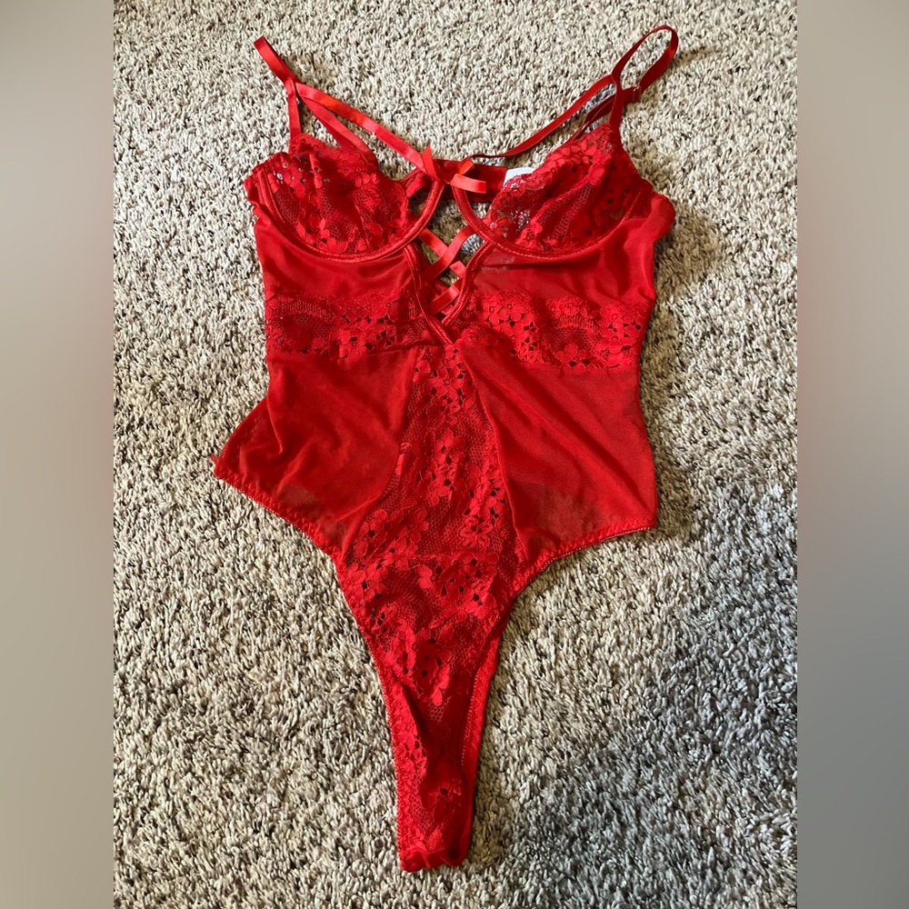 Red one piece dance wear